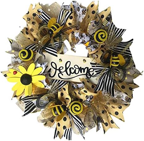 Цветен кафез за вештачки цвеќиња Сончоглед симулација пчели приврзоци за венци што висат венчаница Свадба лист вештачки декор за