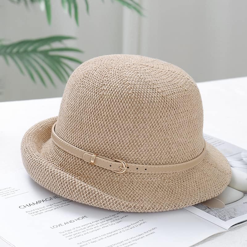 Летна капа за корпа за жени за жени спакувани УВ заштита плажа Сонце капи