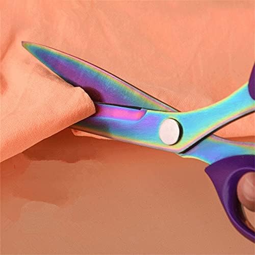 Jawkp кујнски ножици Виолетова скроени ножици за ткаенини секачи на конец за везење вез од не'рѓосувачки челик занаети