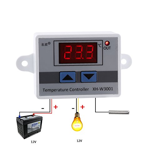 Термостат, 12V дигитален термостат контролен прекинувач за контрола на температурата со сондата за површина за изведување, кутија за опрема, систем