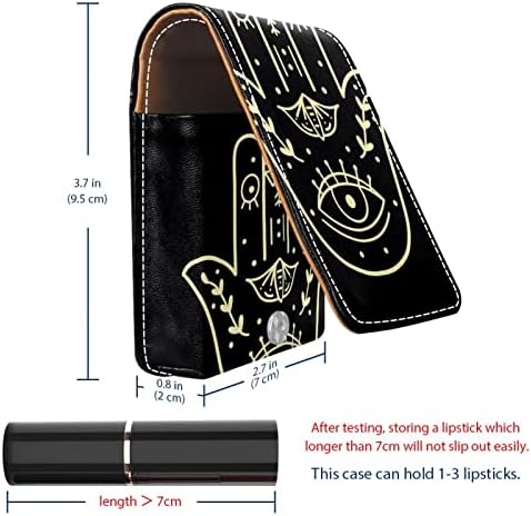 Кармин за шминка ОРИУКАН торба ЗА кармин со огледало пренослива торбичка за складирање кармин организатор за складирање сјај за усни, Цвет За