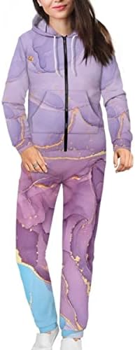 Jeocody женски пижами скока за есенска зима Едно парче качулка за спиење со патент S-4XL