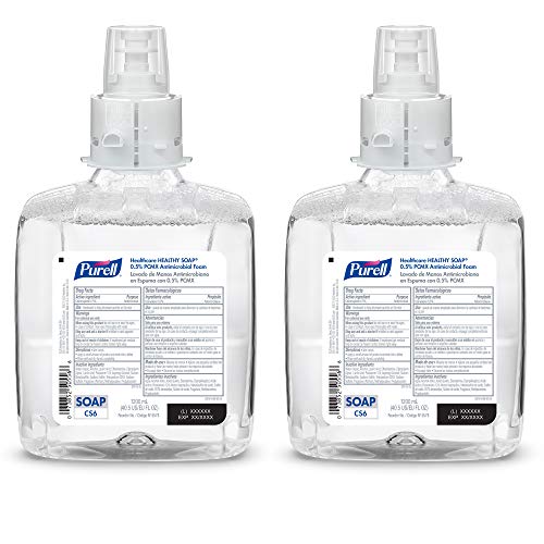 Здравствена сапун Purell Healthy Soap 0,5% PCMX Антимикробна пена, светлосен цветен мирис, 1200 ml сапун за полнење на сапун за сапун Purell