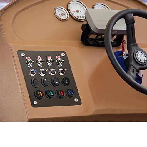 Apiele 10pcs Rocker Switch On Off KCD1 Mini Round Toggle Switch SPST 2Pin Snap-In Design Car Boat Automotive со жици пред-жичен AC 6A/250V 10A/125V 12VDC