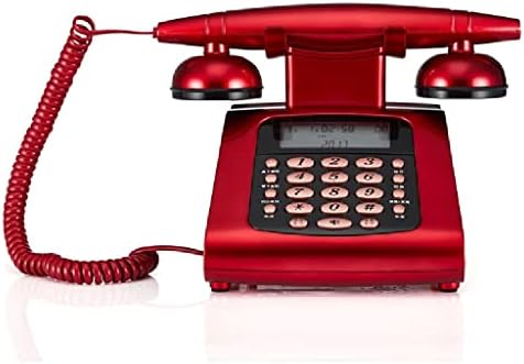 SJYDQ Антички кабел Телефонски фиксни ретро телефонско копче Бирање гроздобер декоративни телефони за домашно семејство