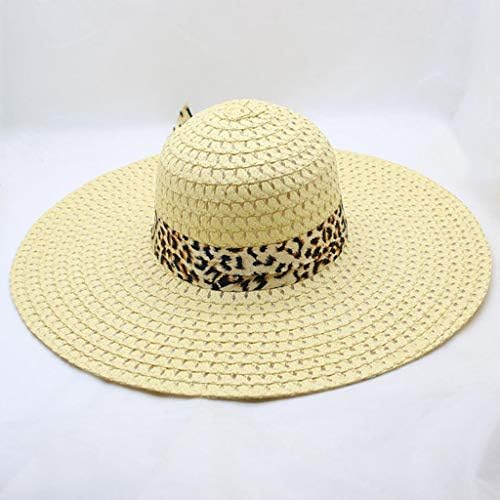 Капчиња жени флопи леопард печати сонце плажа слама капи Голема широка капа бејзбол капа легална капа модерен унисекс капи