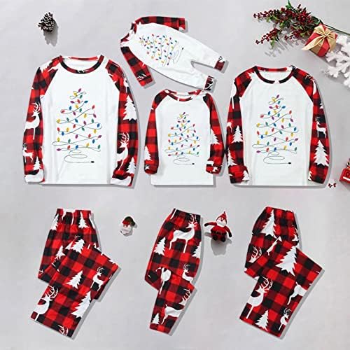 Семејни пижами совпаѓаат, Божиќна облека за Божиќ, Семејно сет, што одговара на семејни пижами Божиќна облека пижами поставени за семејство