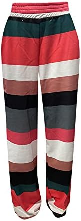Beumенски џогерс со високи џогери со високи џокери со лесни џемпери печатени тренинзи што трчаат салон спортски панталони со џебови