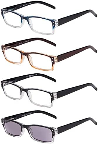 Очила Заштедете 10% На Комплет 5 Пакети Класични Очила За Читање За Мажи и 4 Пакети Двобојни Читатели +1.50