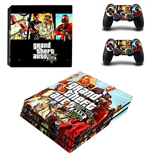 За PS4 Slim - Game Grand GTA Theft и Auto PS4 или PS5 налепница за кожа за PlayStation 4 или 5 конзола и контролори Декал Винил ДУЦ -5549