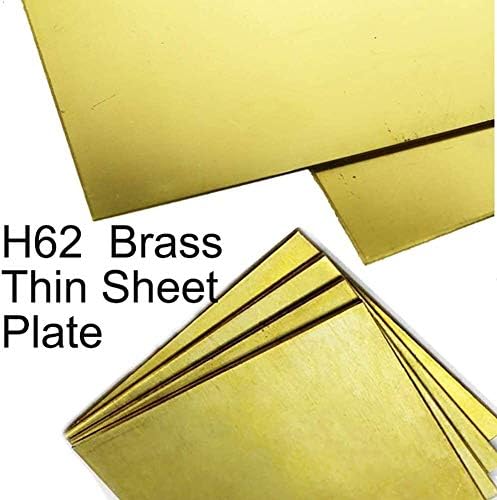 Lecknight H62 Brass Shim Stock Stock Start Flat Flail Percision Metals Дебелина 0. 8mm 4 парчиња месинг плоча