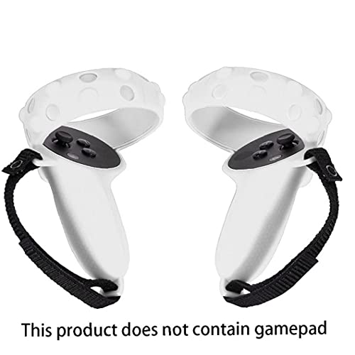 VR контролор на капакот на контролорот компатибилен со Oculus Quest 2 Заштитен прстен за покривање на силиконски рачки капаче за слушалки бела