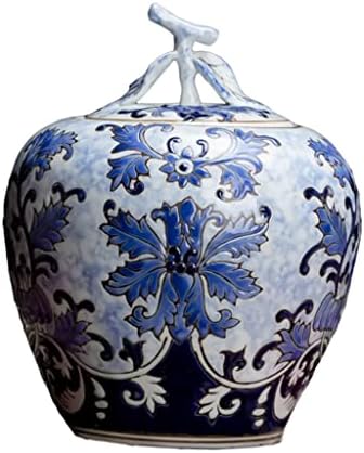 Httjack jar сина и бела олеснување порцеланска порцеланска керамичка резервоар за складирање чај закуски тегли тегли