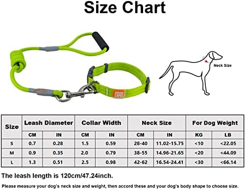 Зуланд јаже поводник и јака поставени за мали средни големи кучиња прилагодлива мека рачка на отворено и работи зелена голема