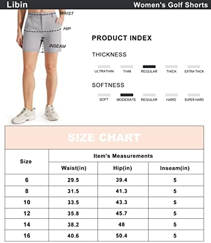 LIBIN женски голф шорцеви Брза суво лесна тежина 5 7 Работни летни летни шорцеви Атлетски пешачење на отворено со џебови