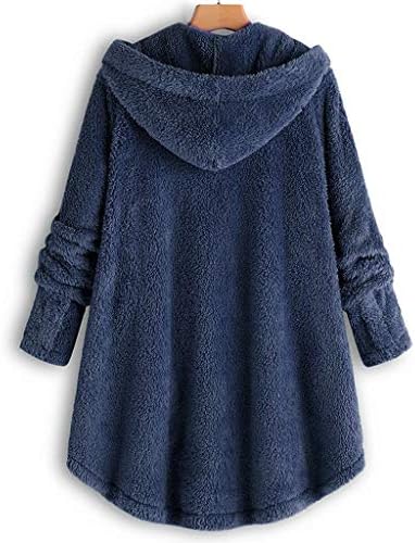 Зимски палта Masbird за жени плус големина преголема топла надворешна облека цврста густа поставена јакна лабава палто за руно