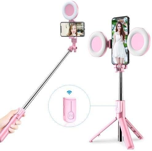 Штанд со боксер и монтирање компатибилен со yezz liv 1s - selfiepod на Ringlight, Selfie Stick Extendable Arm со прстенеста светлина