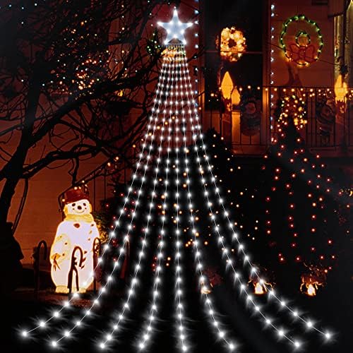 Ghope отворено Божиќни украси starвездени светла 298 LED 11,5 метри светла за новогодишни елки 8 режими на осветлување жици светла водоотпорни