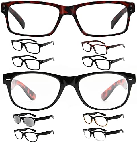 Eyekepper Заштедете 10% на комплет 5 пакувања класични очила за читање за мажи и 5 пакувања за гроздобер читатели +4,00