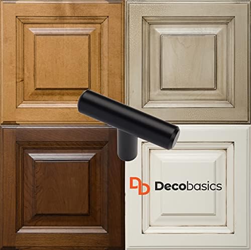 Decobasics - Matte Black- Euro Bar Повлечете ја рачката за вратата и фиоката за кујнски бања и фиока