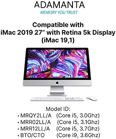 Фабрички Оригинални 128gb Меморија Надградба за 2020 &засилувач; 2019 Apple iMac 27 w/Retina 5k Дисплеј DDR4 2666Mhz PC4-21300 SODIMM 2RX8 CL19 1.2 v RAM Adamanta
