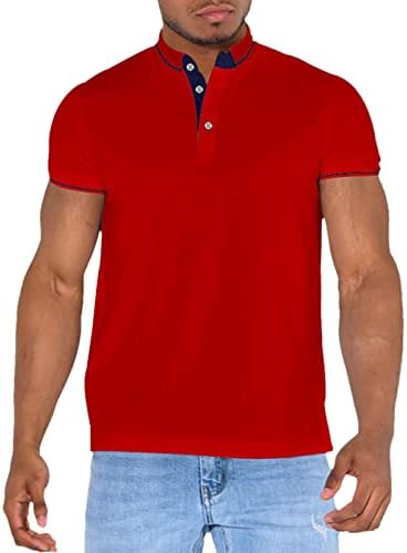2023 година Нови мажи Обични врвни кошула Спуштете ја јака блуза со кратки ракави со кратка кошула модна кошула
