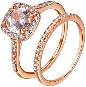 2023 Нови жени злато ринстон Два накит 610 прстени прстени розани парчиња големина свадба бели прстени пингвин прстени