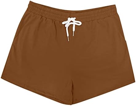 Seaintheson Casual Comfy Shorts кои работат со тренингот Shortsенски шорцеви за пот, лето лето удобно атлетски шорцеви еластични