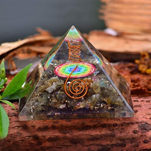Кристално дрво - Духовни скапоцени камења - Позитивни кристали - Чакра дрво на животот - кристален камен - лабрадорит кристал - пирамида за медитација