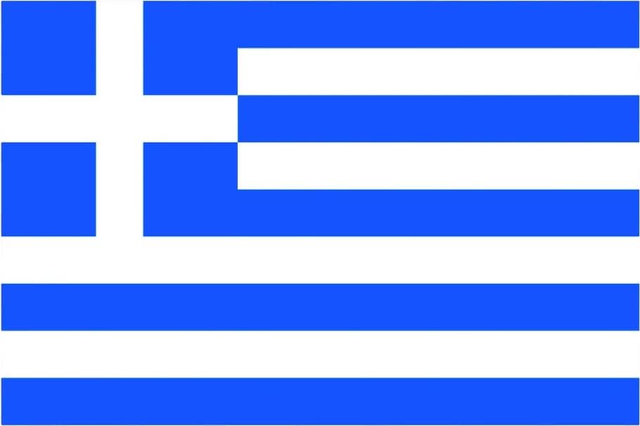 Налепница на грчко знаме самолеплива винил Грција - C532- 6 инчи или 15 сантиметри со големина