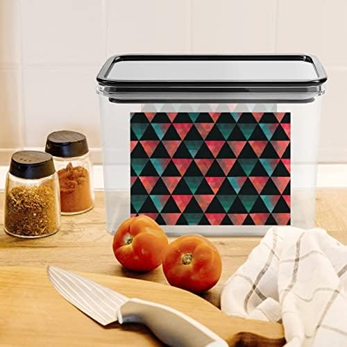 Ретро Триаголник Пластична Кутија За Складирање Контејнери За Складирање Храна Со Капаци Тегла Со Ориз Запечатена Кофа За Организација На