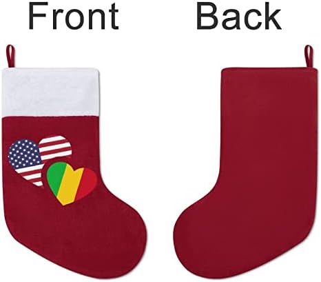 Мали американско знаме црвени Божиќни празници за домашни украси за домашни камиони за Божиќно дрво што виси чорапи