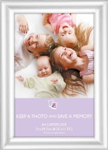 Сребрена модерна современа рамка за слики со слики A4 сертификат