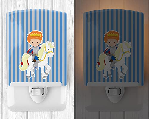 Богатства на Каролина BB8748CNL Ginger Boy Prince On Horse #2 Керамичко ноќно светло, компактно, ул-сертифицирани, идеални за спална соба, бања, расадник, ходник, кујна, кујна, кујна, ?