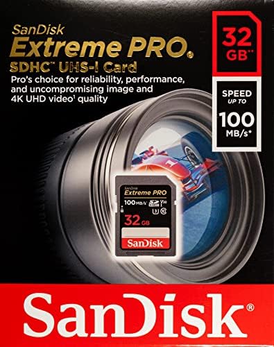 Sandisk 32gb SDHC SD Екстремни Про Мемориска Картичка Работи Со Никон D3500, D7500, D5600 Дигитални Dslr Камера 4K V30 U3 Пакет