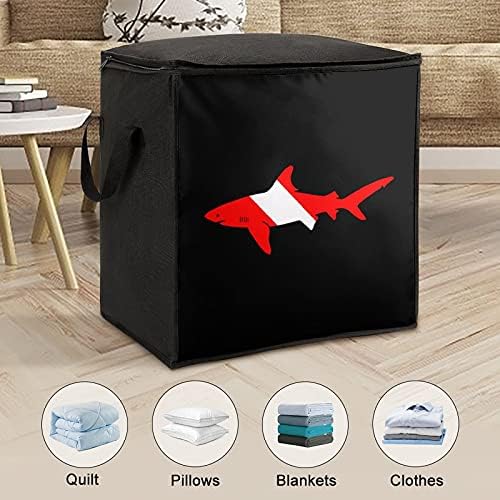 Ајкула нуркач scuba Голема ватенка торба за чување кутија кутија патент на врвот за облека за перница за облека