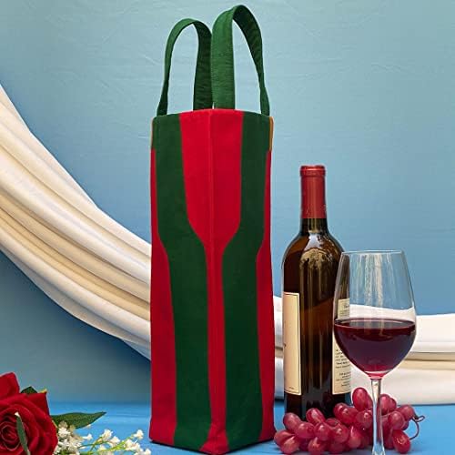 ЕДНОСТАВНО УБАВО СЕКОГАШ Означувајте Вреќи Со Вино 13 инчи | Еднократно Носете Торби За Подароци Со Шишиња Со Вино Со Рачки За