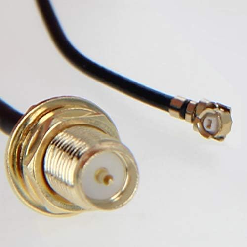 Othmro 2pcs ipex to SMA женски пигтаил кабел коаксијален кабел RF1.37, коаксијален конектор за адаптер RF со магнетски прстен 0,2M долг