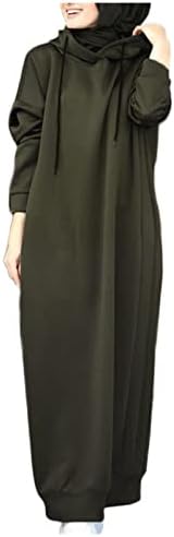 Муслимански фустан за жени хиџаб мисирка арапска облека муслиманска облека за мажи дуксери со долг ракав исламски молитвен фустан
