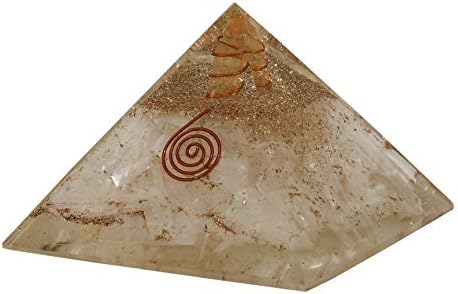 Селенит оргонитна пирамида со симбол Даи Ко Мио Реики - Јасна кварц Енергетска точка Реики наполнета енергетска медитација