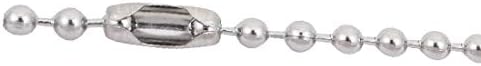 Клубени ланци со топка од не'рѓосувачки челик од X-Ree, 35 инчи (Cadena de Bolas de Bolas de Acero Inoxidable Llavero 3,2 mm Por 35 Pulgadas
