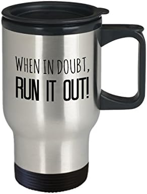 Тркач патување кригла-Кога се сомневате, истрчајте! - 14 мл нерѓосувачки челик изолирани кафе чаша со капакот трчање терапија подарок