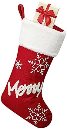 Божиќни украси за украси шема на чорапи за чорапи за одмор, висечки украси, карирана забава за Божиќ црвен семеен украс за домашни лустери