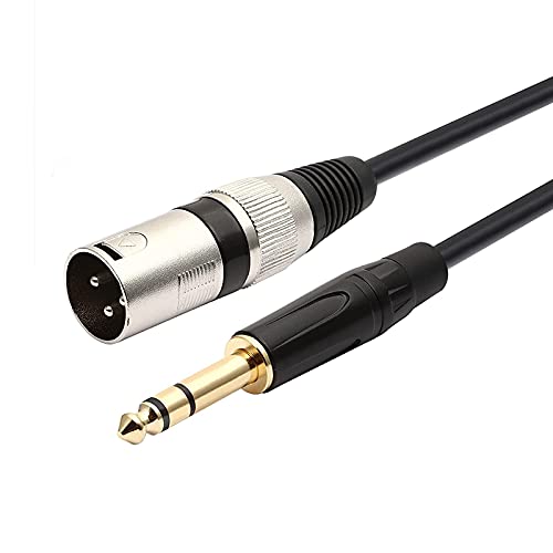 Oluote 6,35 mm до XLR машки балансиран кабел за интерконекција, TRS машки до XLR кабел