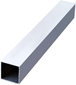 Surchecission Aluminum квадратна цевка, големина 15мм x 15mm x 1,5 mm, должина 2500мм/98,43 , Бела алуминиумска цевка за DIY проект, домашно мебел и декорација на градежништво 1 парчиња