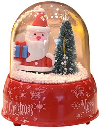 Божиќен дом Декоративен, Божиќен снежен глобус симпатична Дедо Мраз Снежана Снежана елка факс кристална топка Декоративна пластична