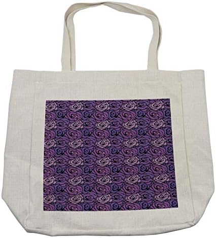 Торба за шопинг на Амбесон Роуз, романтична букет рака нацртана мастило во стилот на мастило, пролетна сезона, дизајн на еко-пријателска торба