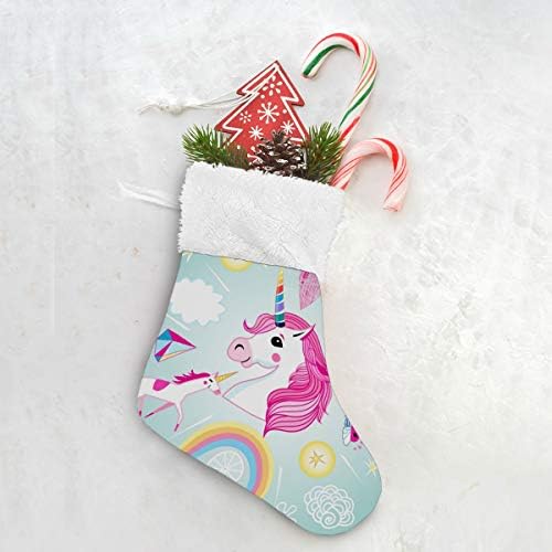 Алаза Божиќни чорапи Унирог Класик Персонализирани мали декорации за порибување за семејни сезонски празници за забави Декор од 4.7,87