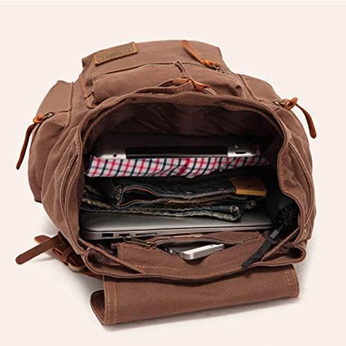 Платно ранец унисекс гроздобер обичен ракес 17 инчи лаптоп дневни пакувања школа за колеџ за книги за пешачење за кампување за кампување торба