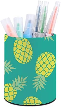 Тропски ананас PU кожен моливи за моливи на тркалезно пенкало чаша образец за образец за канцеларија за канцелариски дом